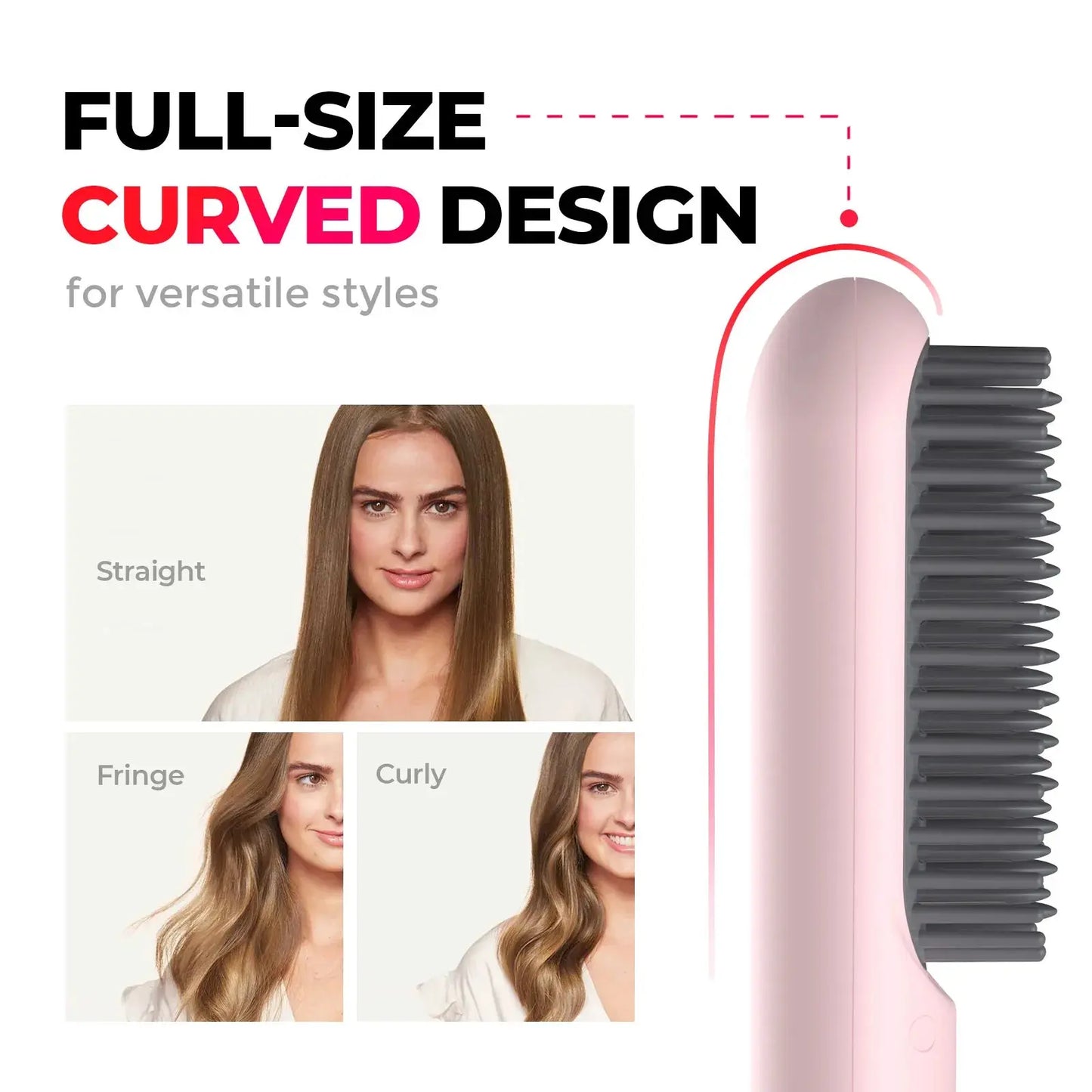 Portable Hair Straightener Brush