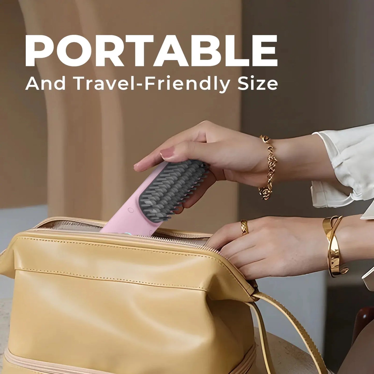 Portable Hair Straightener Brush